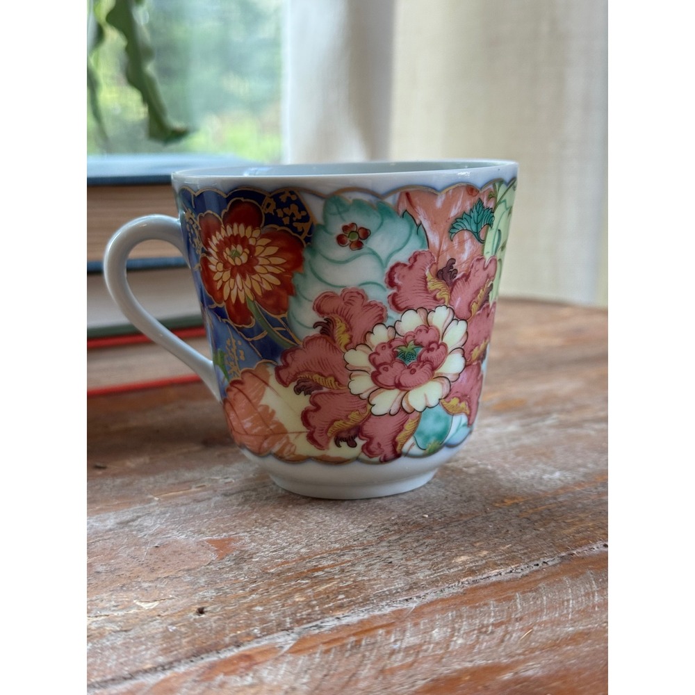 Mottahedeh Vista Alegre MMA Metropolitan Museum of Art Floral Porcelain Mug Cup
